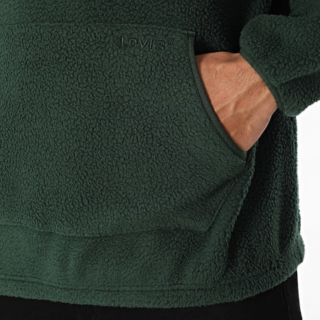 Levi's - A8611 Sudadera con capucha y cremallera Verde Oscuro