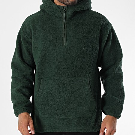 Levi's - A8611 Sudadera con capucha y cremallera Verde Oscuro