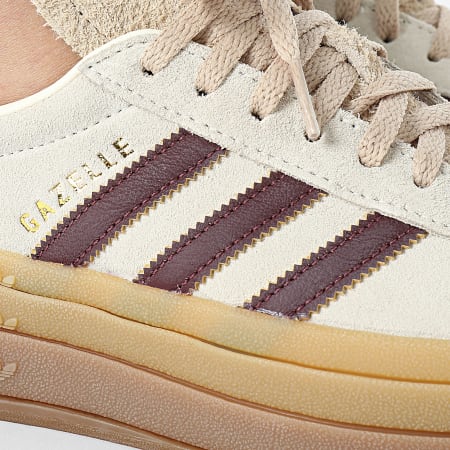 Adidas Originals - Baskets Femme Gazelle Bold W JQ5127 Crew White Maroon Magic Beige