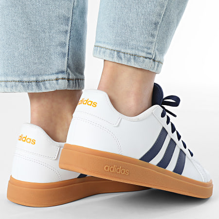Adidas Sportswear - Baskets Femme Grand Court 2.0 K JI0969 Footwear White Dark Blue Gum 10