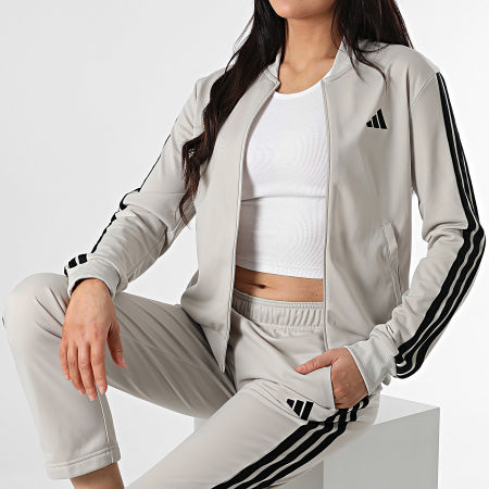 Adidas Sportswear - Ensemble De Survetement A Bandes Femme 3 Stripes JY1769 Beige