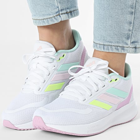 Adidas Sportswear - Baskets Femme Runfalcon 5 JP5145 Footwear White Clear Mint Clear Pink