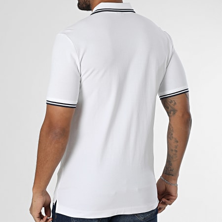 G-Star - Polo Manches Courtes Dunda Slim Stripe D17127-5864 Blanc
