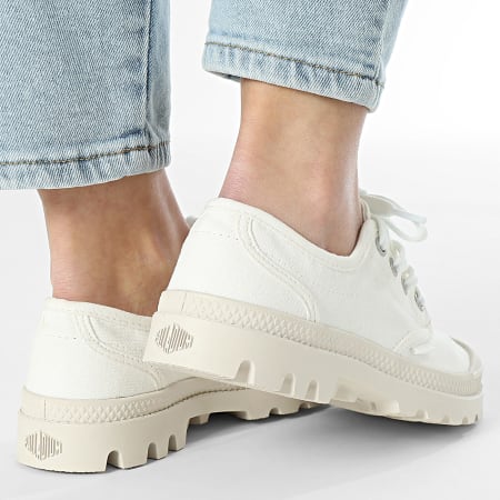 Palladium - Pampa Oxford Zapatillas Mujer 92351 Blanco Suave