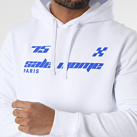 Sale Môme Paris - Sudadera con capucha Motorsports Blanco Azul
