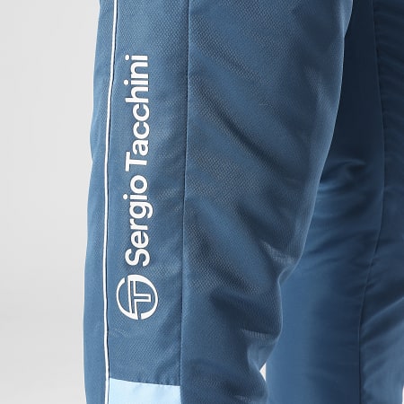 Sergio Tacchini - Pantalon Jogging A Bandes Abita 40814 Bleu Marine Bleu Clair