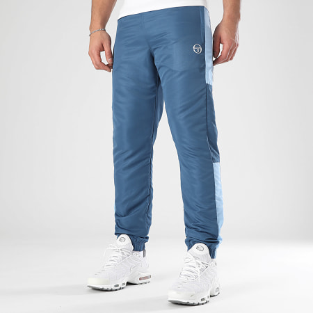 Sergio Tacchini - Pantalon Jogging A Bandes Abita 40814 Bleu Marine Bleu Clair