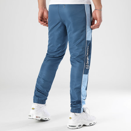 Sergio Tacchini - Pantalon Jogging A Bandes Abita 40814 Bleu Marine Bleu Clair