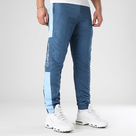 Sergio Tacchini - Pantalon Jogging A Bandes Abita 40814 Bleu Marine Bleu Clair