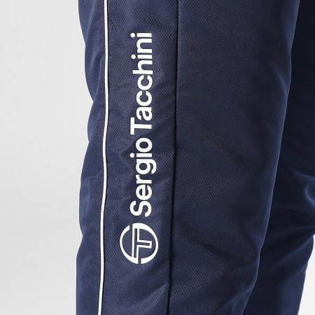 Sergio Tacchini - Pantalon Jogging A Bandes Abita 40814 Bleu Marine Jaune