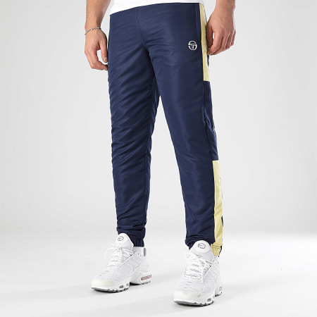 Sergio Tacchini - Pantalon Jogging A Bandes Abita 40814 Bleu Marine Jaune