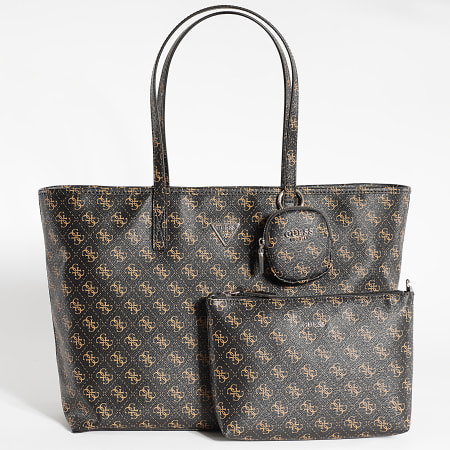 Guess Lot Sac A Main Et Pochette Femme QG900624 Noir Doré