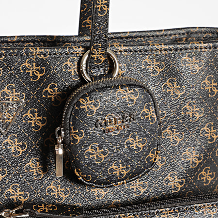 Guess - Lot Sac A Main Et Pochette Femme QG900624 Noir Doré