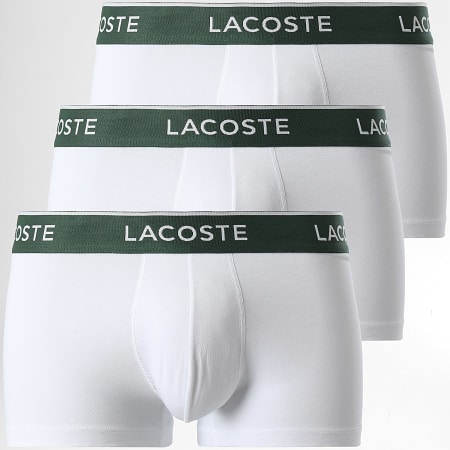 Lacoste - Lot De 3 Boxers Classic Blanc