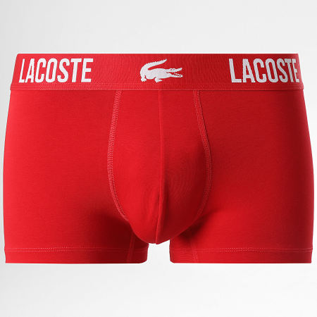 Lacoste - Lot De 3 Boxers Classic Rouge Blanc Noir