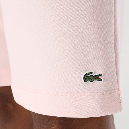 Lacoste - Short Jogging Logo Brodé Crocodile Rose