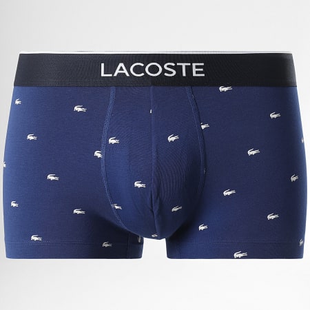 Lacoste - Lot De 3 Boxers Classic Bleu Marine Gris Chiné Rouge