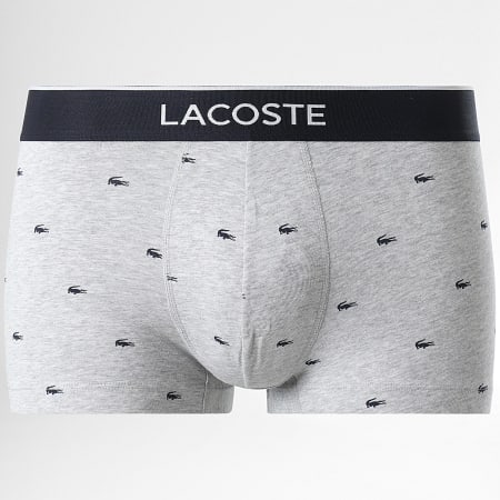 Lacoste - Lot De 3 Boxers Classic Bleu Marine Gris Chiné Rouge