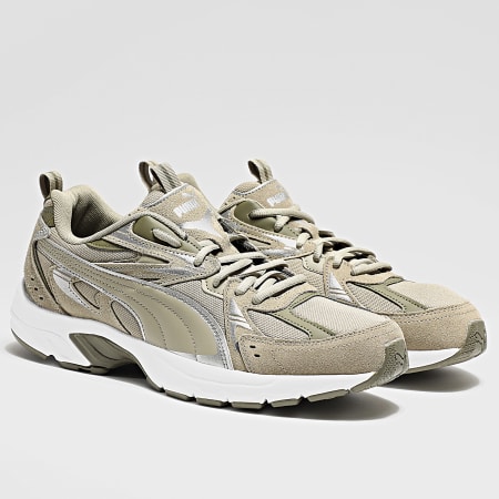 Milenio Tech Suede 393489 Terciopelo Musgo Puma Zapatillas Plata Envejecida