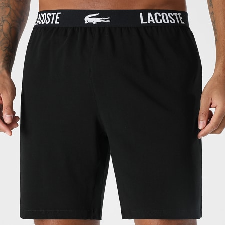Lacoste - Short Jogging Logo Crocodile Noir