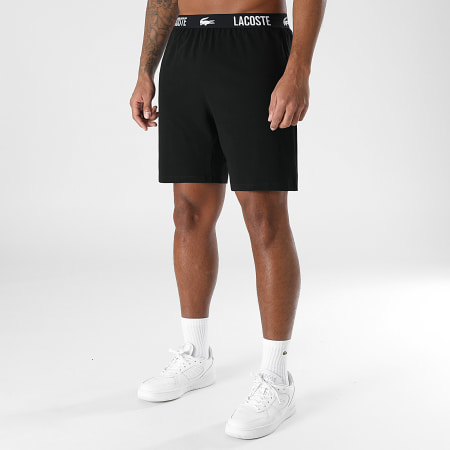 Lacoste - Short Jogging Logo Crocodile Noir