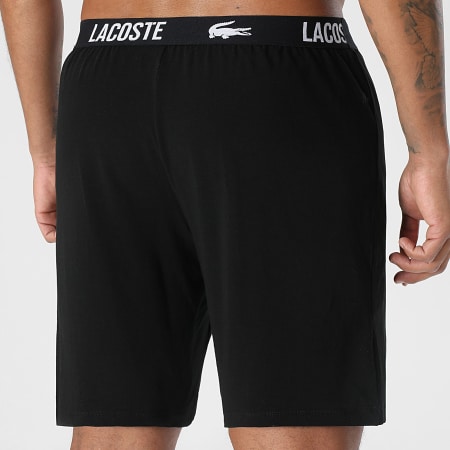 Lacoste - Short Jogging Logo Crocodile Noir