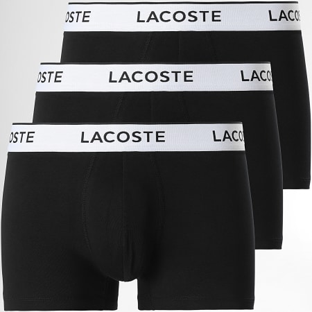 Lacoste - Lot De 3 Boxers Classic Noir
