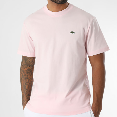 Lacoste - Tee Shirt Regular Fit Logo Crocodile Rose