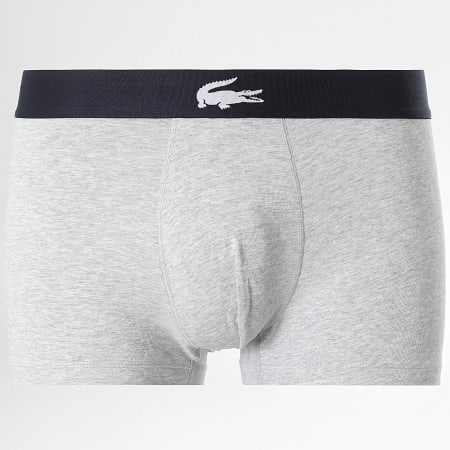 Lacoste - Lot De 3 Boxers Classic Bleu Marine Gris Chiné