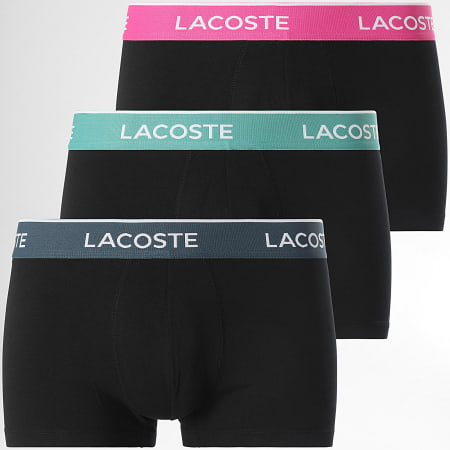 Lacoste - Lot De 3 Boxers Classic Noir