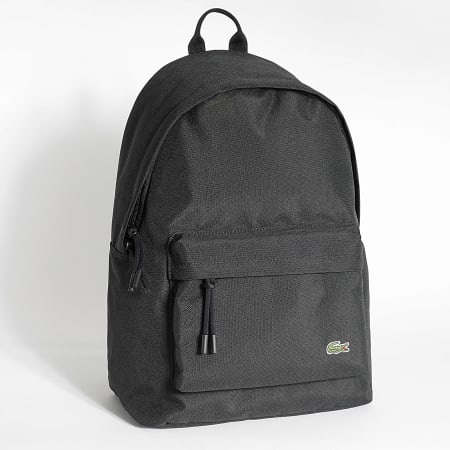Lacoste - Mochila Logo Cocodrilo Bordado Negro