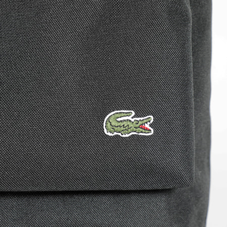 Lacoste - Mochila Logo Cocodrilo Bordado Negro