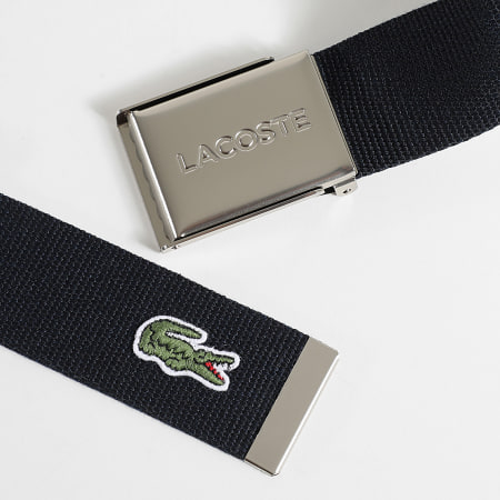 Lacoste Ceinture Plaque Avec Logo Brode Crocodile Bleu Marine LaBoutiqueOfficielle