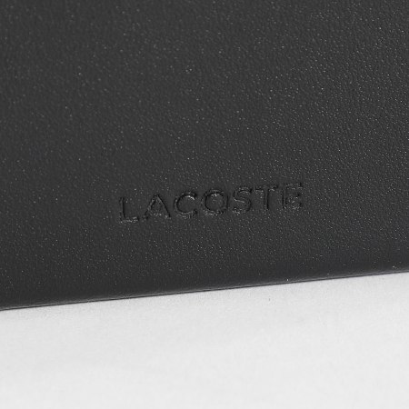 Lacoste - Porte Cartes Logo Crocodile Metal Noir