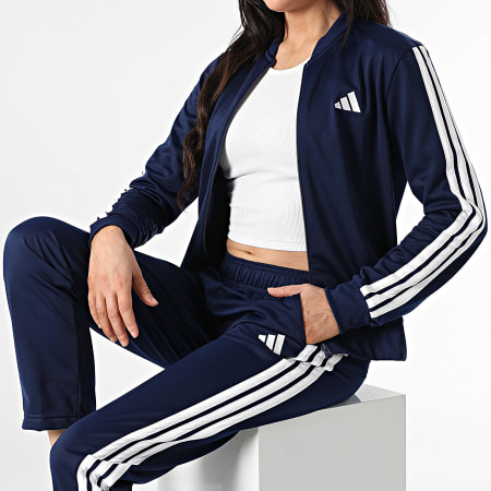Adidas Sportswear - Ensemble De Survetement A Bandes Femme 3 Stripes JD5435 Bleu Marine