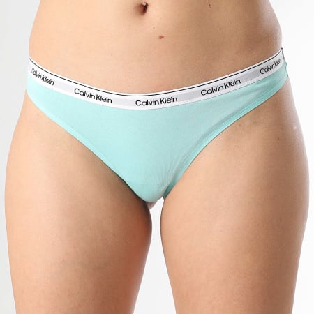 Calvin Klein - String Femme QD5043E Bleu Turquoise