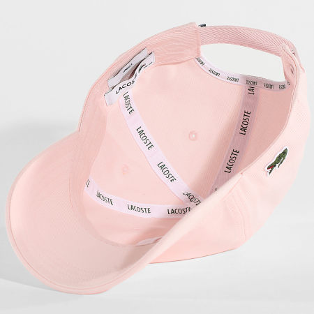 Lacoste - Side Logo Embroidered Crocodile Cap Light Pink - Ryses display picture 3