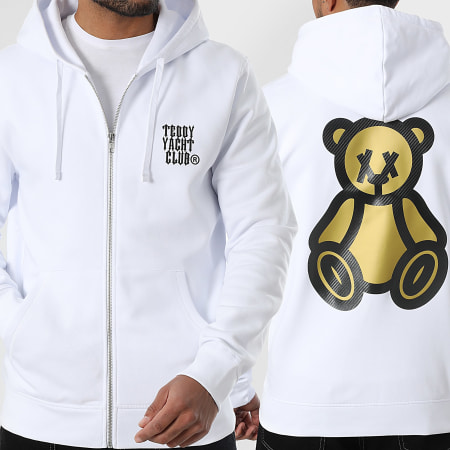 Teddy Yacht Club - Carbon G Zip Hoody Blanco