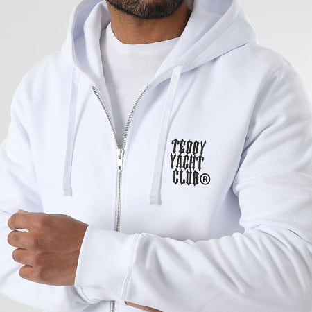 Teddy Yacht Club - Carbon G Zip Hoody Blanco
