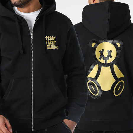 Teddy Yacht Club - Sweat Zippé Capuche Carbon G Noir