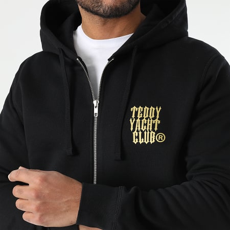 Teddy Yacht Club - Sweat Zippé Capuche Carbon G Noir