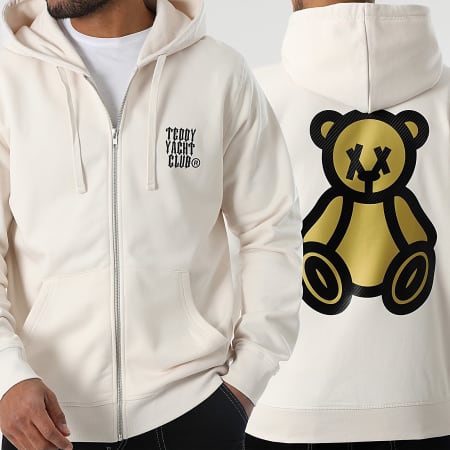 Teddy Yacht Club - Sweat Zippé Capuche Carbon G Beige