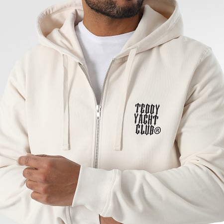 Teddy Yacht Club - Sweat Zippé Capuche Carbon G Beige