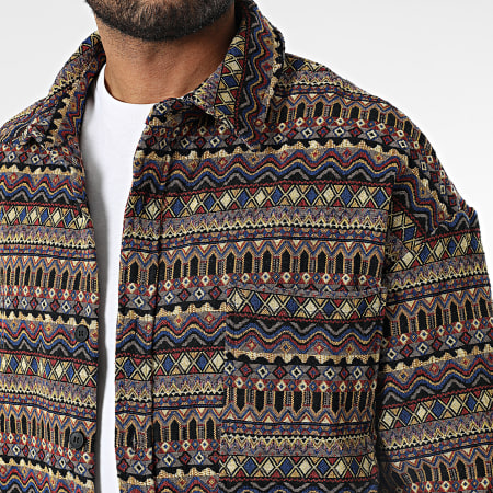 Frilivin - Surchemise Noir Beige Rouge Bleu