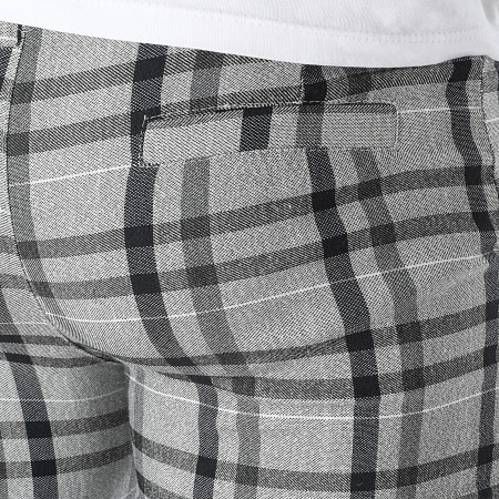 Frilivin - Pantalon A Carreaux Gris Chiné