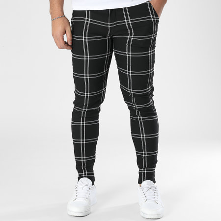 Frilivin - Pantalon A Carreaux Noir