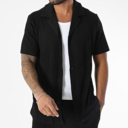 Frilivin - Ensemble Chemise Manches Courtes Et Pantalon Noir