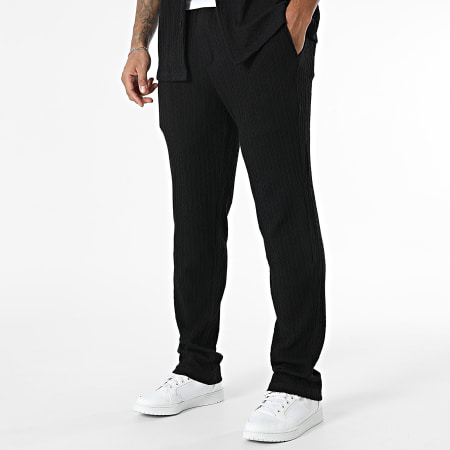 Frilivin - Ensemble Chemise Manches Courtes Et Pantalon Noir