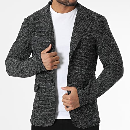 Frilivin - Chaqueta negra jaspeada