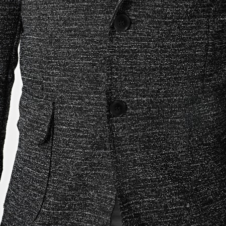 Frilivin - Chaqueta negra jaspeada